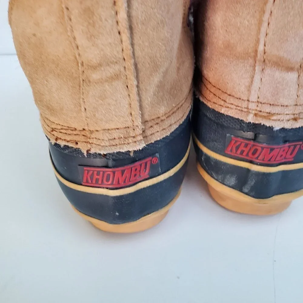 Khombu Maya Suede Knit All Weather Boots Size 6